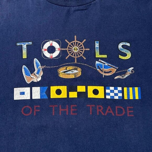 90s vintage sailing t-shirt "Tools of the Trade" single stitch nautical boat. - Picture 6 of 6